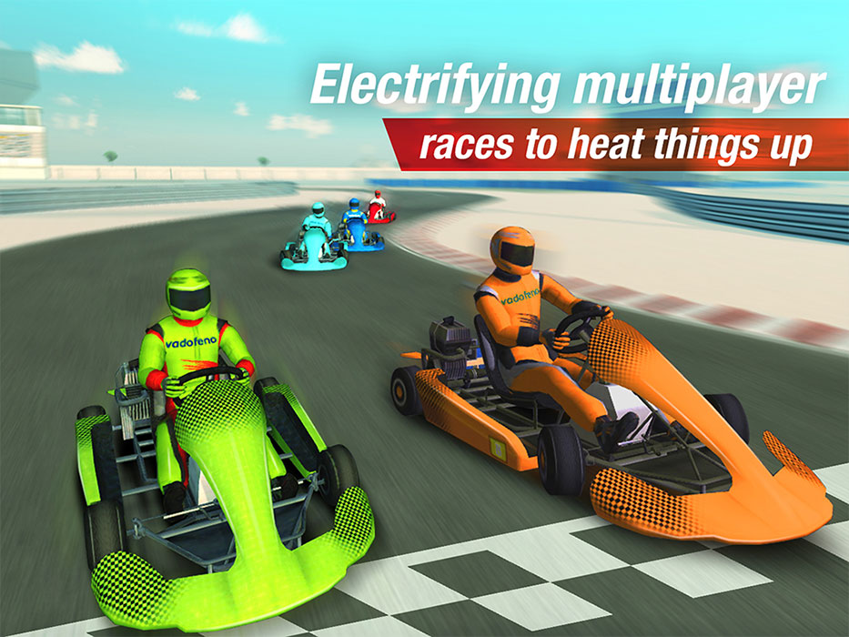 Multiplayer Racing  in Go karts racing game