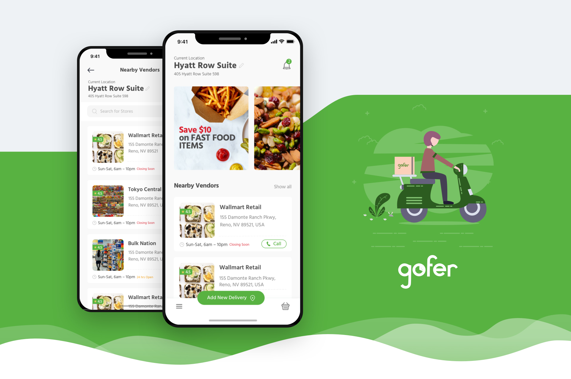 Gofer App User Interface