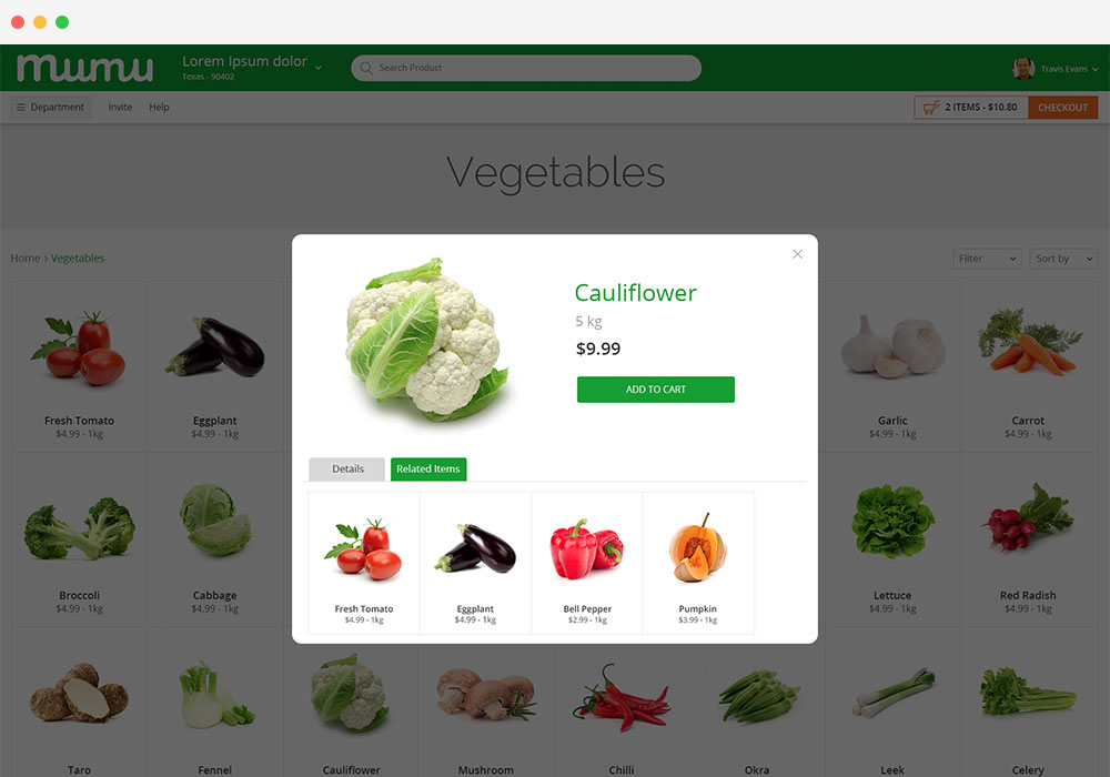 buy cauliflower vegetable from Online Grocery Shopping web Store