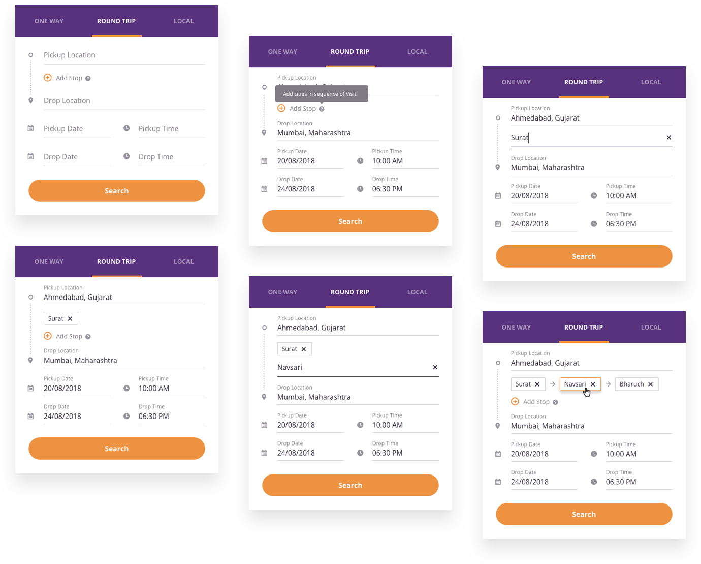 Challenges faced while creating design interface of BookmyTaxi App